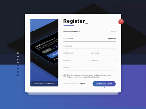 Register Form Template – Free PSD