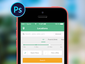 Restaurant App For iOS – PSD Freebie