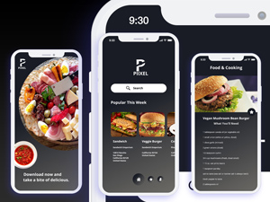 Restaurant App Concept for iPhone X – XD Freebie