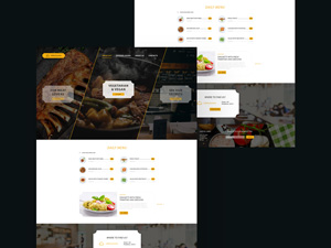 Restaurant Landing Page Template – PSD Freebie
