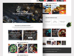 Restaurant Website Template – PSD Freebie