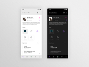 Resume Mobile iOS App Design – PSD Freebie