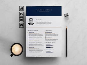Resume Template & Cover Letter – Free PSD