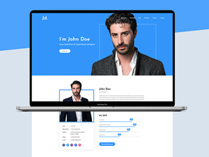 Resume Web Design Template PSD