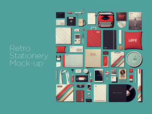 Retro Stationery Mockup – Free Resource
