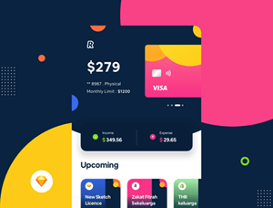 Revolut Digital Banking App Concept for Sketch