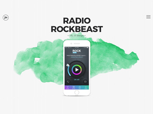 RockBeast Radio Application – Free PSD