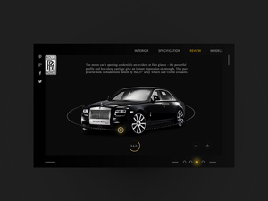 Rolls Royce Phantom Coupe Website Template: Free PSD