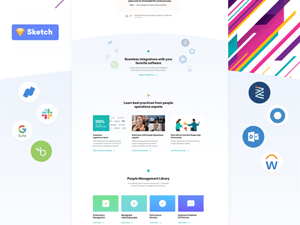 SaaS Website Sketch Template