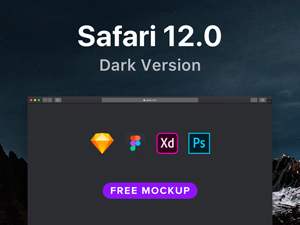 Safari Browser Mockup Dark Version – Sketch Resource