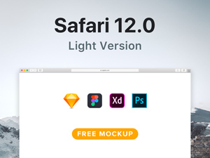 Safari Browser Mockup Light Version – Free Sketch