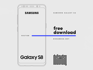 Samsung Galaxy S8 Mockup Vector