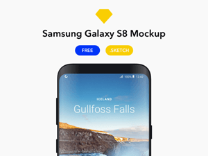Samsung Galaxy S8 Sketch Mockup