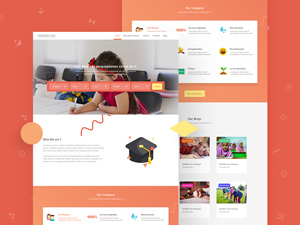 School Website Template PSD
