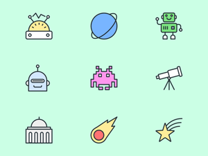 Science Icons Set by Alexey Li.