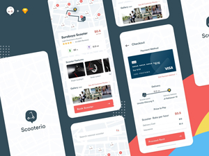 Scooter Renting App Design