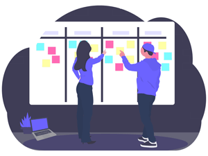 Scrum Board SVG Illustration