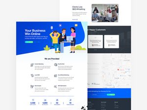 SEO Website Template – PSD Freebie