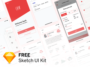 Service Marketplace App Kit made in Sketch