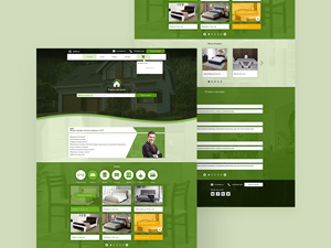 Shop Website Template For Furniture PSD