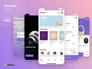 Shopping App Kit made in Sketch