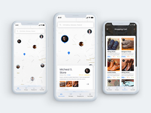 Shopping App UI For iPhone X – PSD Freebie