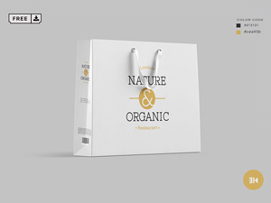 Paper Shopping Bag Mockup – Free PSD