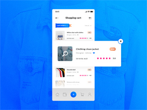 Shopping Cart & Historical Orders iOS App Template – PSD Freebie