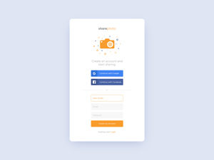 Sign Up Screen UI by Marko Nedeljkovic