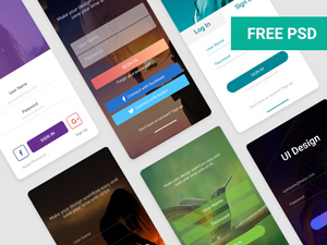 SignIn UI Design Kit – Free PSD