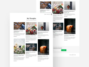 Simple Blog Masonry Template PSD