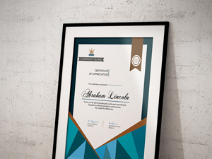Simple Certificate Template – Free PSD