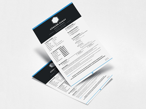 Simple CV & Resume Template PSD