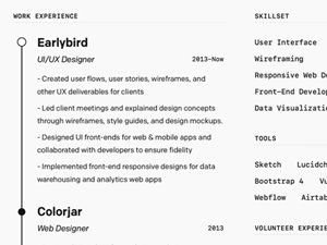 Simple Resume Template – Sketch Resource