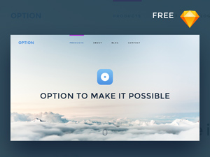 Single Page Product Website made in Sketch