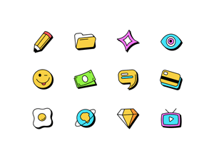 Cartoon-Style Icons