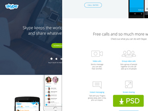 Skype Website Redesign PSD
