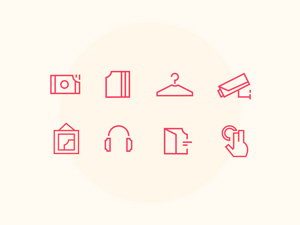 Small Museum Icon Set: Free PSD