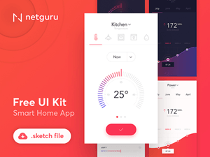 Smart Home App UI Kit – Free Sketch