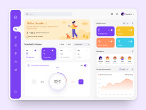Smart Home Dashboard – Sketch Freebie