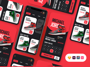 Sneakers Store App UI – Sketch Freebie