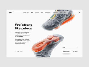 Sneakers Store Product Page Design – Free Sketch