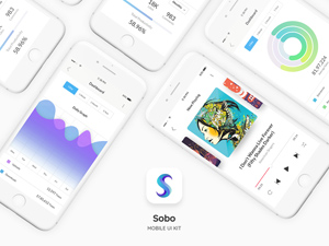 Sobo Mobile UI Kit PSD