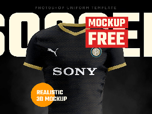 Soccer Equipment Mockup – Free PSD