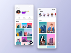 Social App Concept made in Sketch