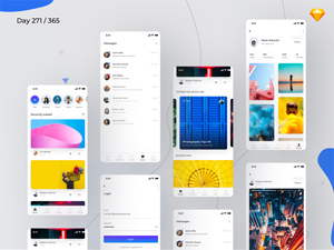 Social App UI Kit – Sketch Freebie