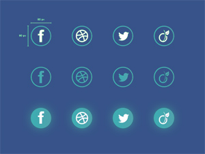 Social Media Icons PSD