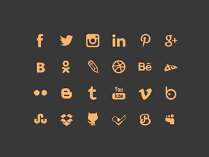 Social Networking Icons – Free PSD