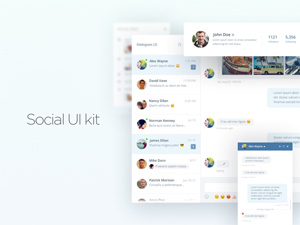 Social UI Kit PSD