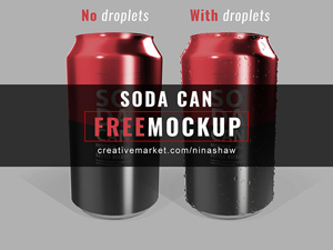 Soda Can Mockup: Free PSD